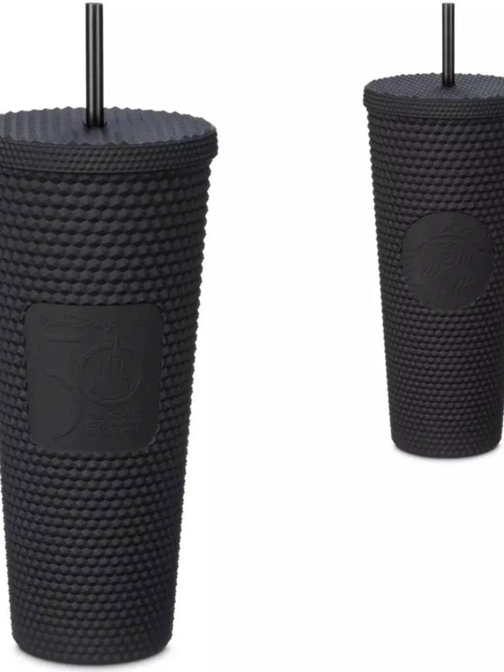 Walt Disney World 50th Anniversary Black Textured Starbucks Tumbler